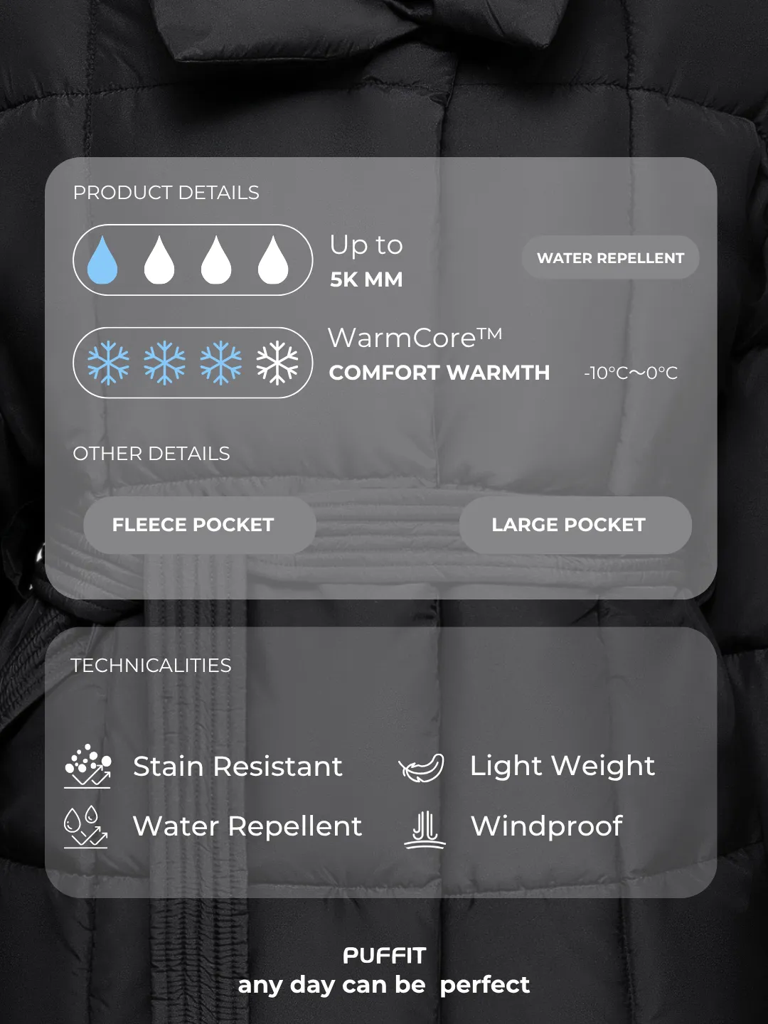 WarmCore™ Premium Belted Puffer Jacket