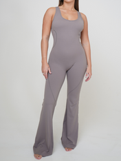 Go.G.G OnTheMove Soft Touch Fitness Open Back Flared Yoga Jumpsuit