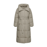 WarmCore™ Extra Long Length Belted Button Puffer
