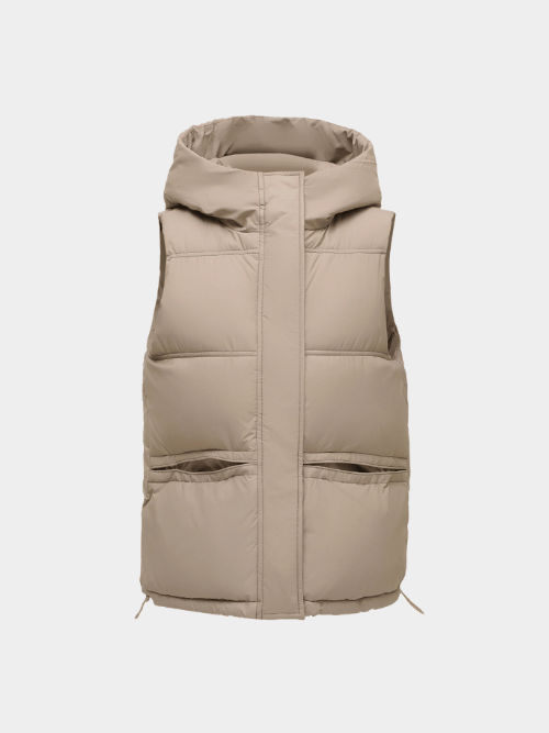 Go.G.G Selected Hooded Quilted Puffer Gilet