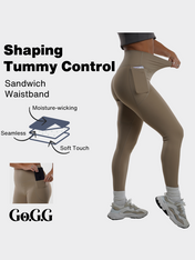 Go.G.G OnTheMove Soft Touch Pocket High Waisted Tummy Control Fitness Leggings