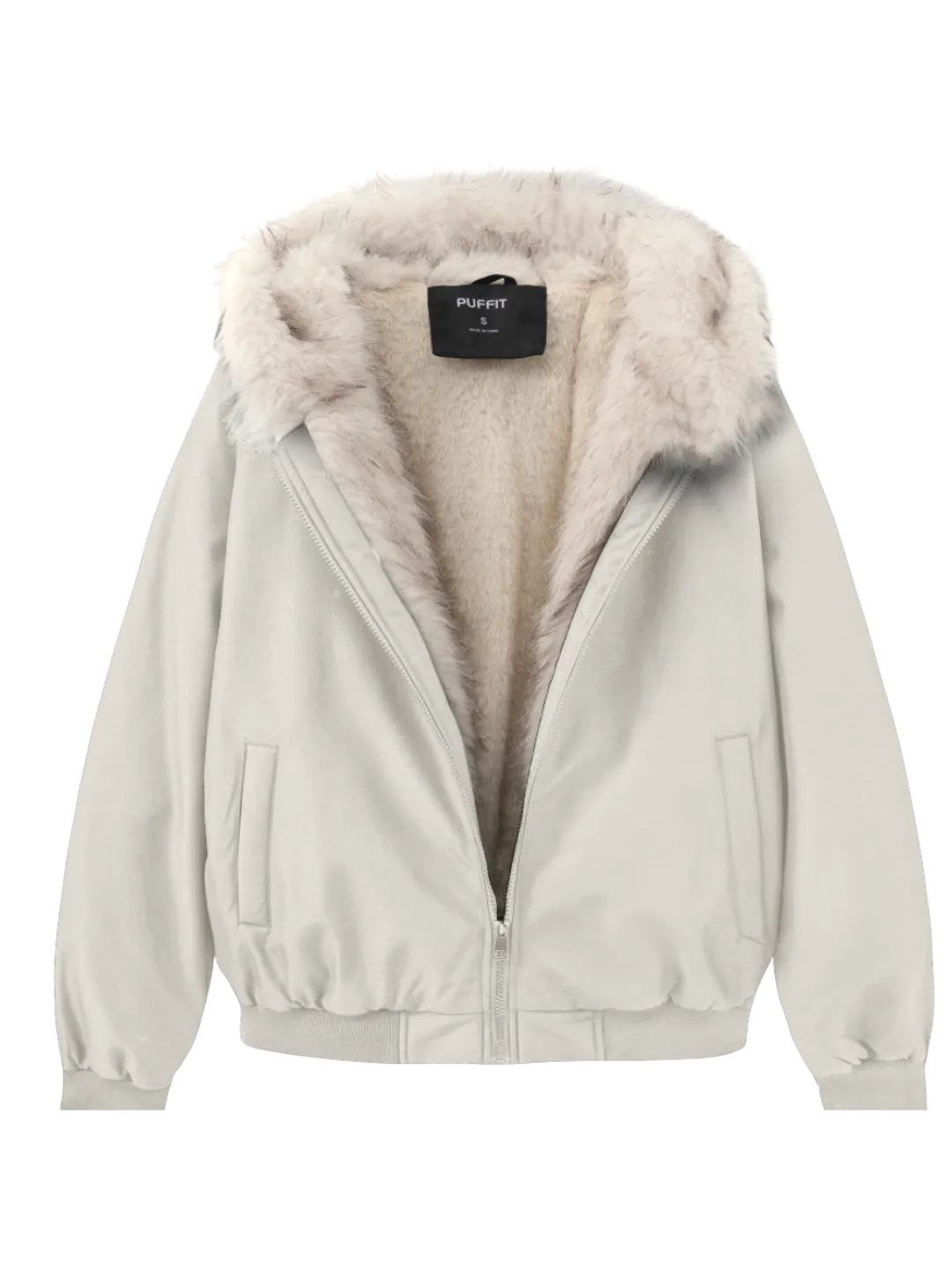 WarmCore™ Faux Fur Lined Water Repellent Bomber Jacket