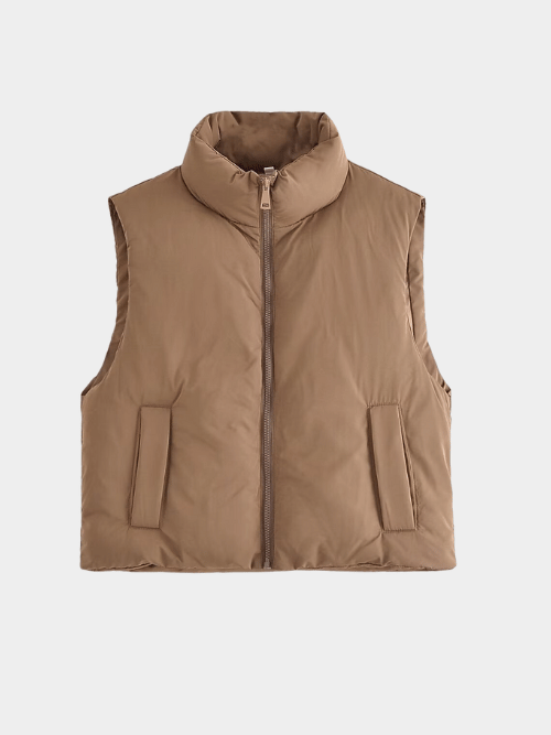 Go.G.G Selected Stand Collar Puffer Gilet