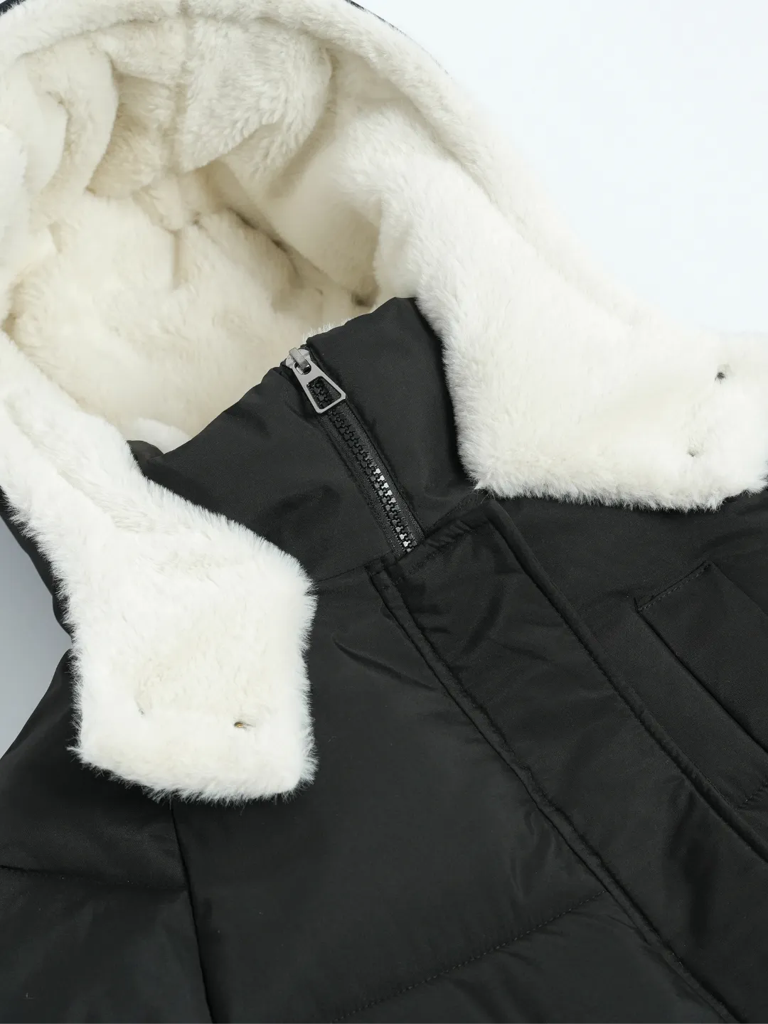 WarmCore™ Faux Fur Lined Classic Long Hooded Puffer Jacket