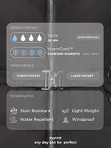 WarmCore™ Premium Hooded Waist-Cinched Puffer With Gold-tone Metal Belt