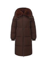 WarmCore™ Faux Fur Collar, Detached Hood, and Side Zip,High-quality Eco-Friendly Fur Collar