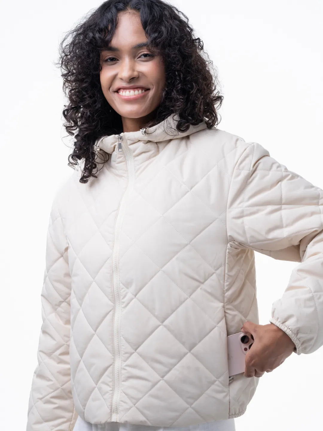 WarmCore™ Premium Hooded Lightweight Short Quilted Jacket