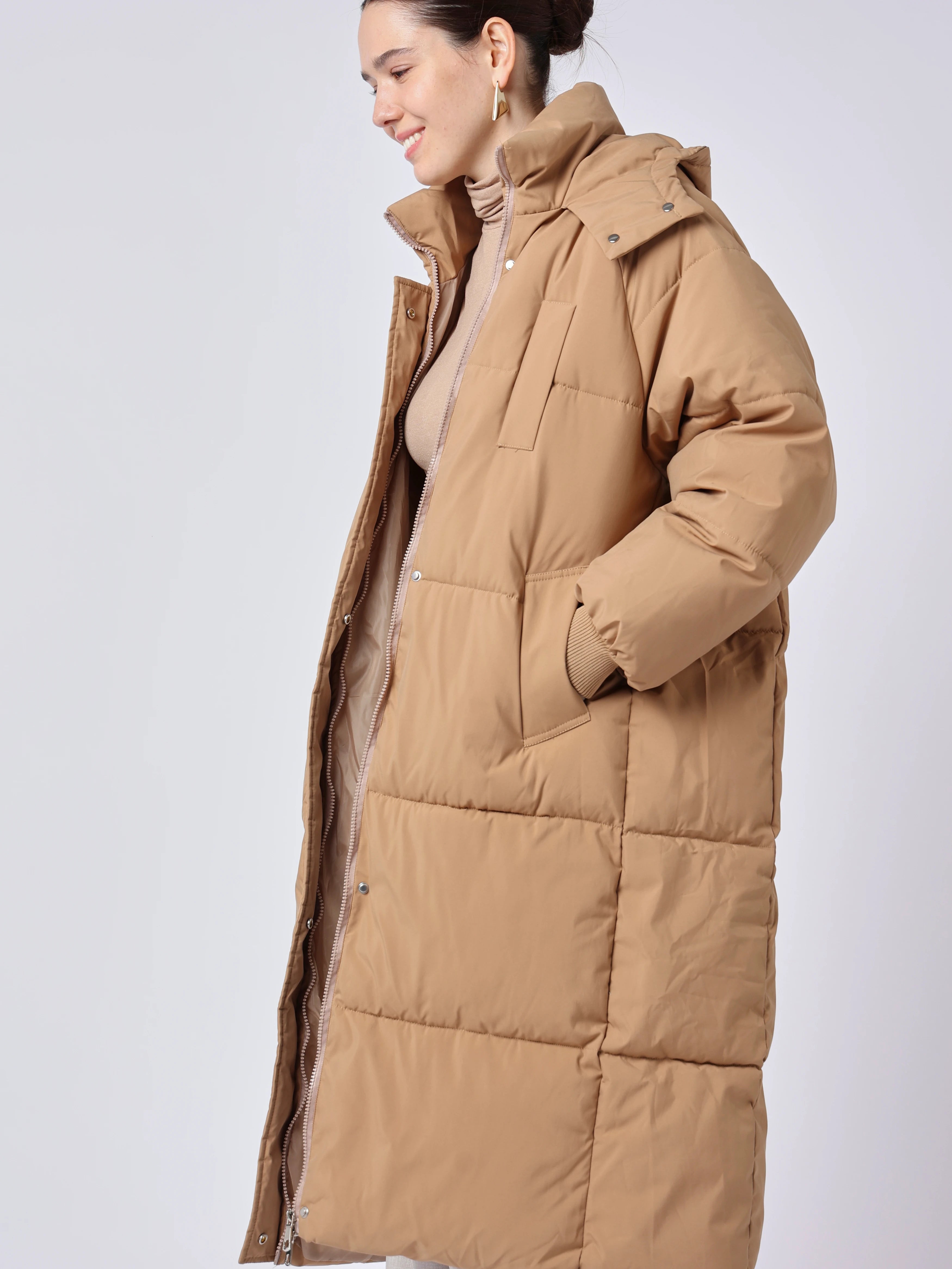 Go.G.G Classic Hooded Long Puffer Jacket