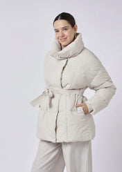 Go.G.G Mid Length Belted Puffer Jacket