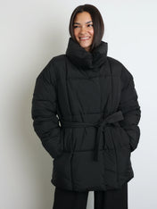 Go.G.G Mid Length Belted Puffer Jacket