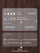 WarmCore™ Premium Mid-length Diamond Quilted Drawstring